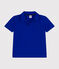 Boys' Short-Sleeved Cotton Polo Shirt SURF blue