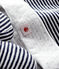 Striped Baby Bonnet and Bootees Set in Tube Knit variante 1