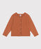 Girls' wool cardigan ECUREUIL brown