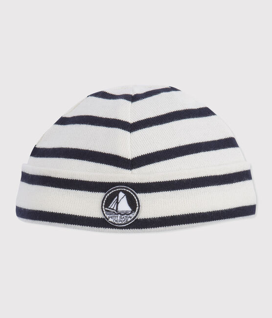 Baby Boys' Iconic Jersey Hat COQUILLE beige/SMOKING blue