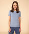 Women's Iconic Cotton Round Neck T-Shirt AZUL blue