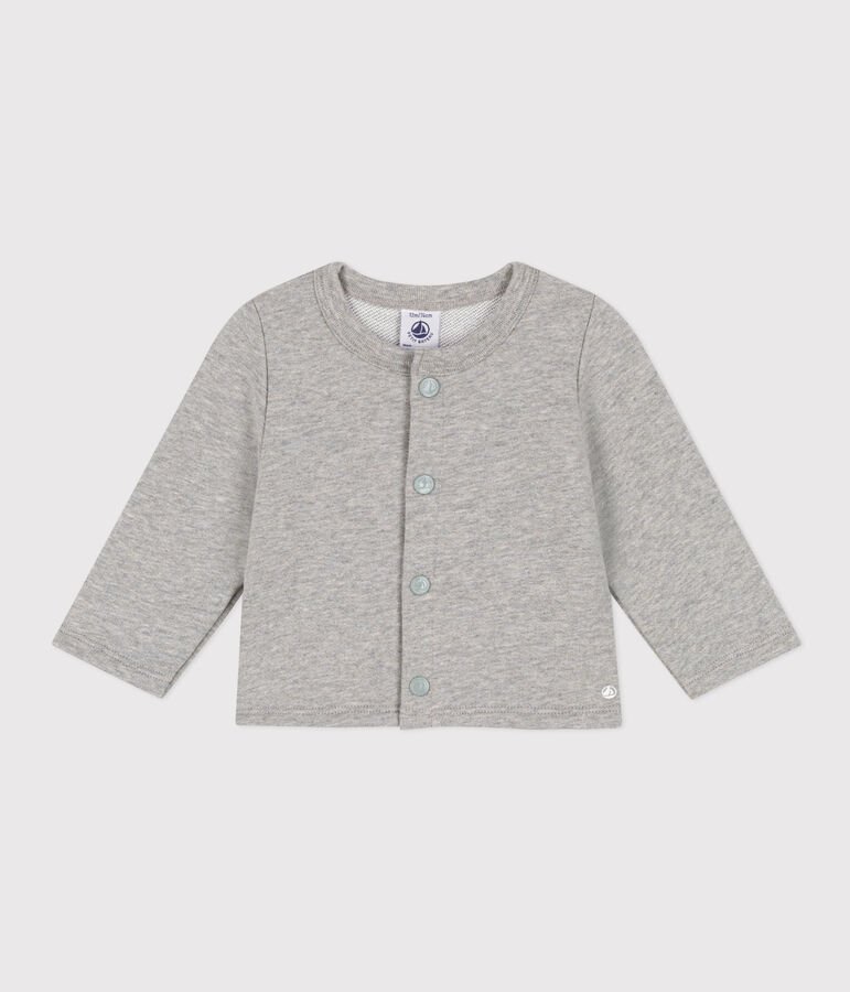 Babies' Fleece Cardigan CHATON CHINE grey