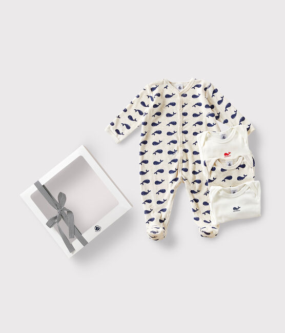 Babies' Pyjamas and 3-Pack of Whale Patterned Bodysuits variante 1