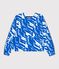 Hyères edition women's Breton top ECUME white/BLEU blue