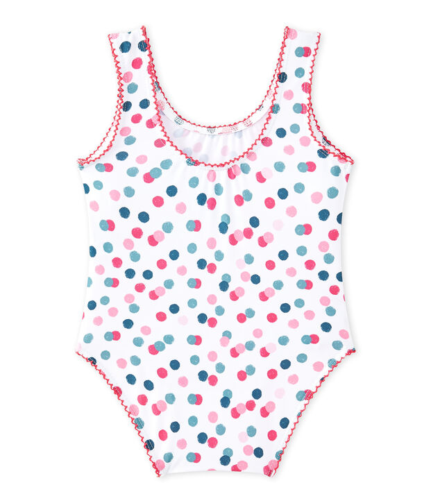 Baby girl's print swimsuit white/multicolor