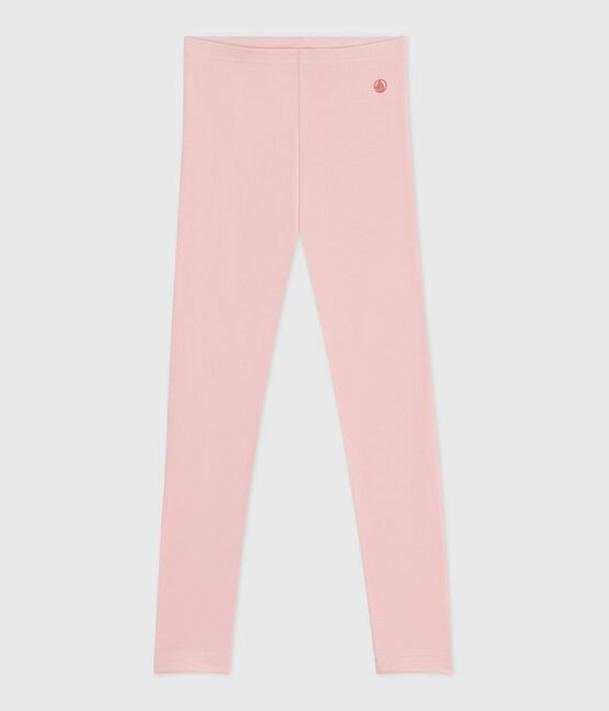 Children's plain cotton leggings JOLI pink