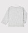 Babies' Organic Cotton 2x2 Rib Knit Cardigan BELUGA CHINE grey