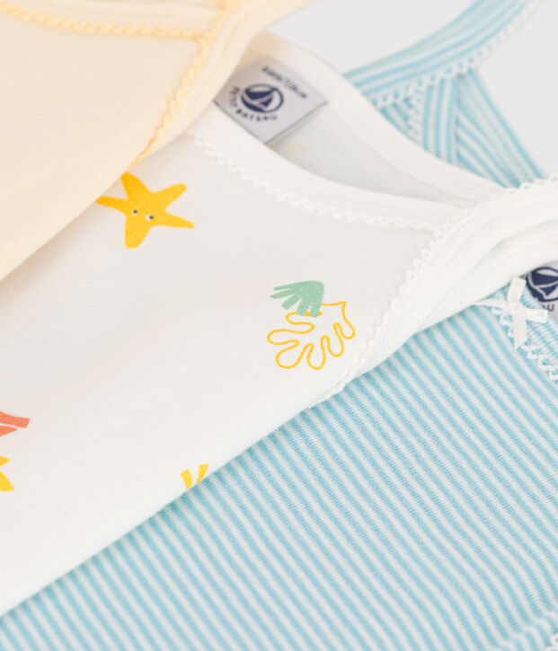 Children's printed cotton tank tops - 3-pack multicolor