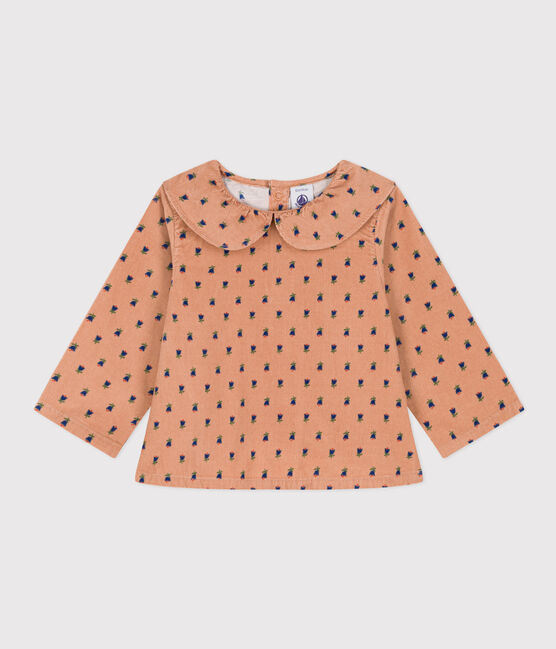 Babies' Long-Sleeved Velour Blouse SIENNA /MULTICO