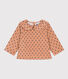 Babies' Long-Sleeved Velour Blouse