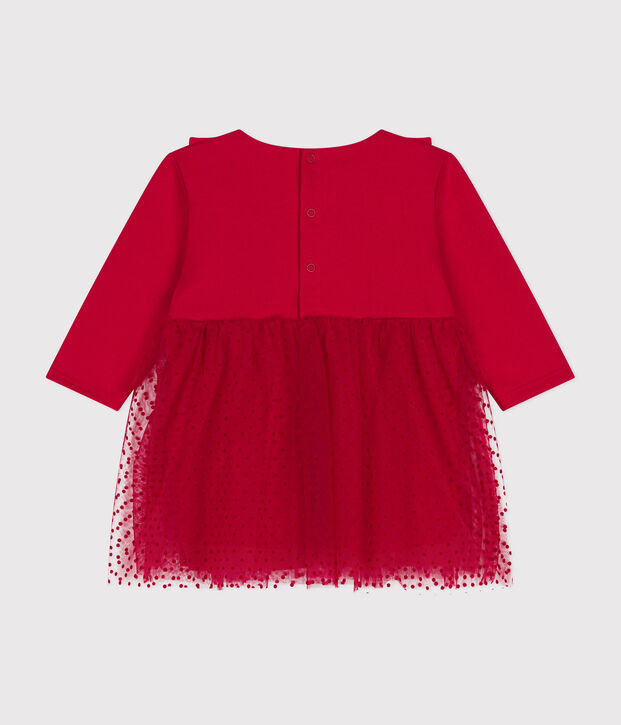 Baby girls' cotton tulle dress red