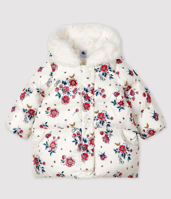 Baby girl's puffer jacket MARSHMALLOW white/MULTICO white