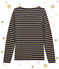 iconic women's breton top SMOKING blue/BRINDILLE BRILLANT brown