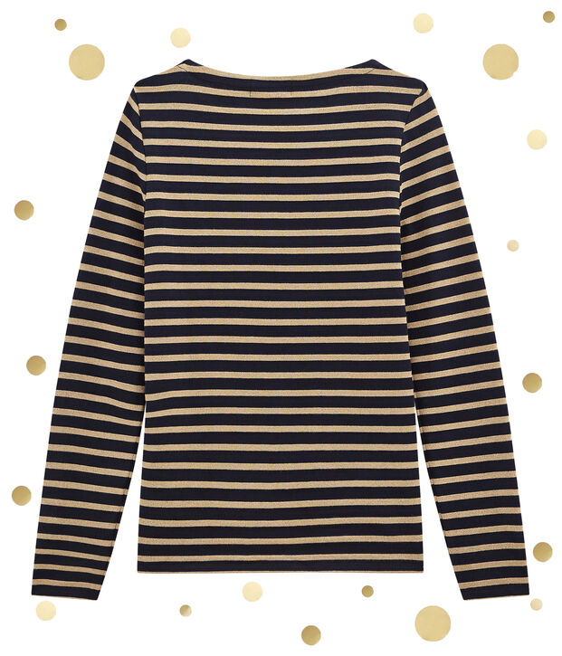 iconic women's breton top blue/brown