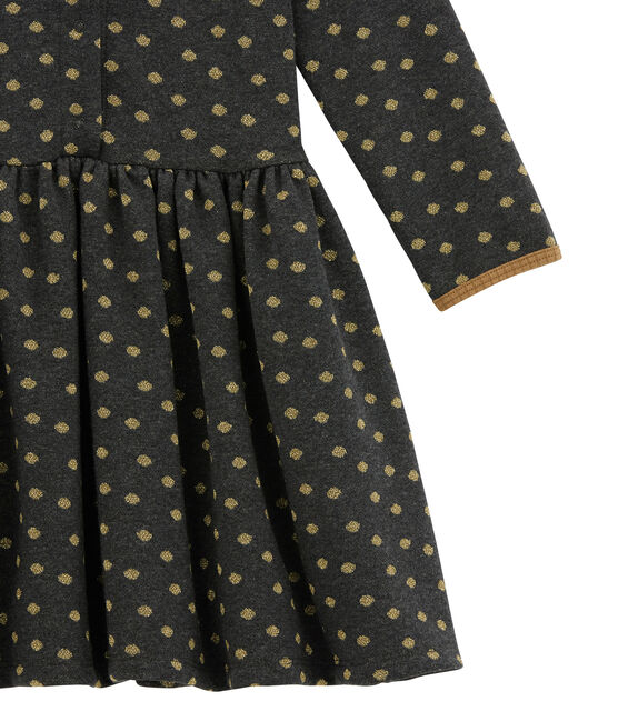 Girl's jacquard dress CITY black/DORE yellow