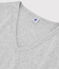Women's Iconic V-Neck Cotton T-Shirt BELUGA CHINE grey