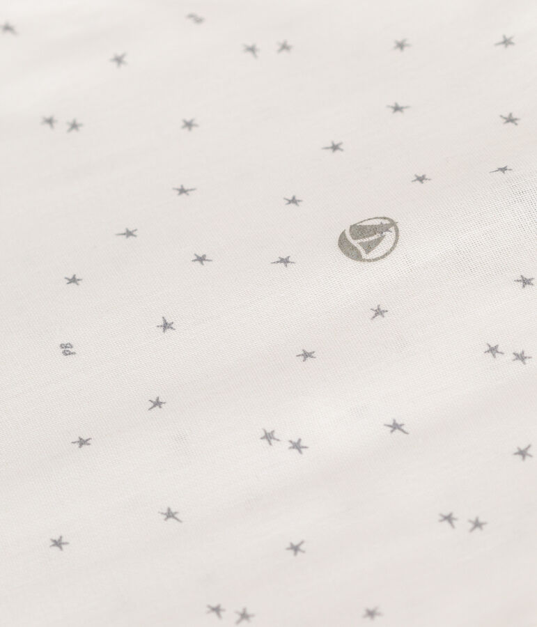 Babies' 1 TOG printed cotton sleeping bag white/grey