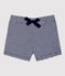 Babies' Organic Cotton Pinstriped Shorts SMOKING blue/MARSHMALLOW white