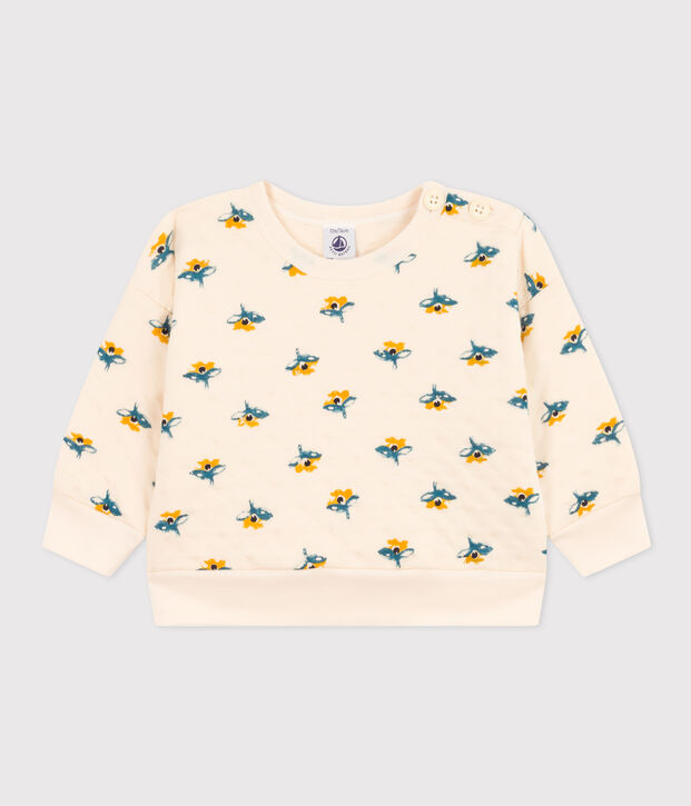 Babies' Tube Knit Sweatshirt Ecru/multicolor