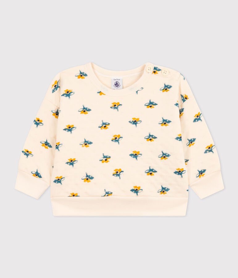 Babies' Tube Knit Sweatshirt AVALANCHE white/MULTICO