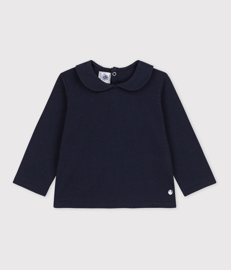 Babies' Long-Sleeved Cotton Blouse SMOKING blue