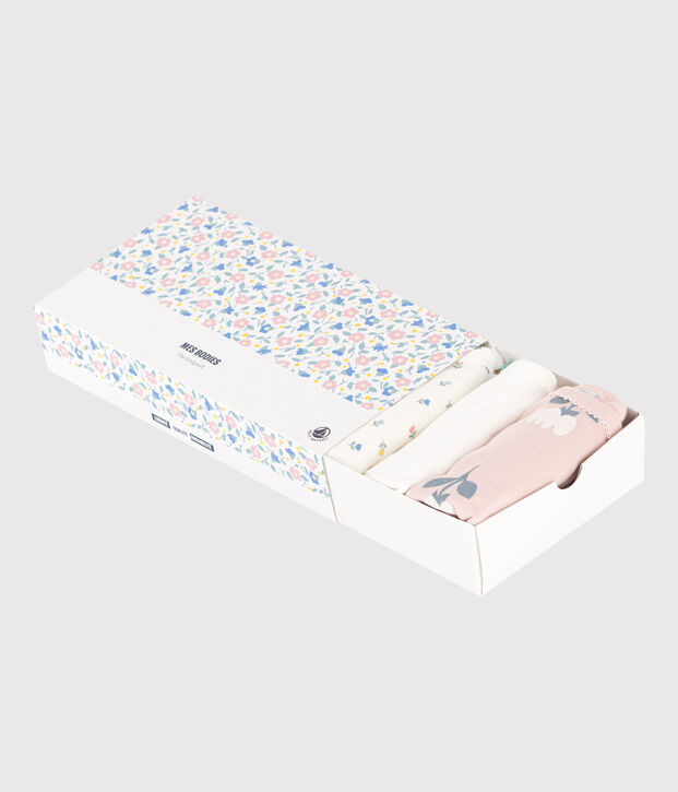 Floral Cotton Vest Bodysuits - Pack of 5 multicolor