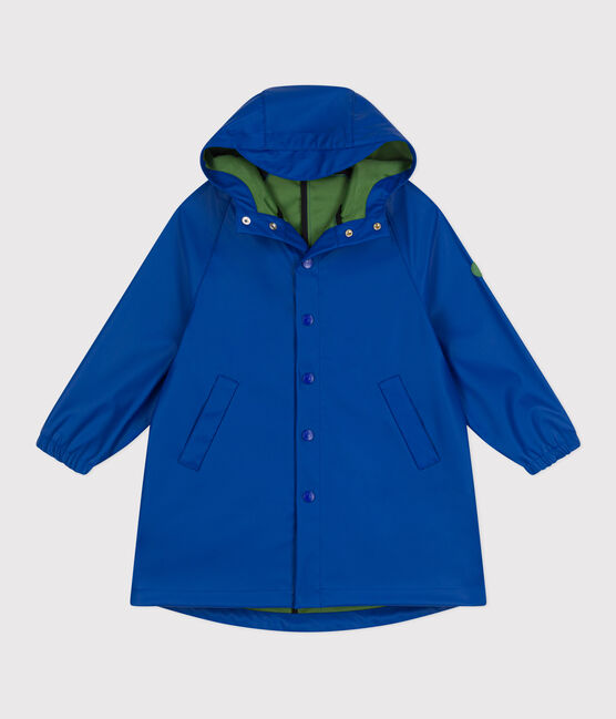 Children's long raincoat in two colours SURF blue/PALMERAIE