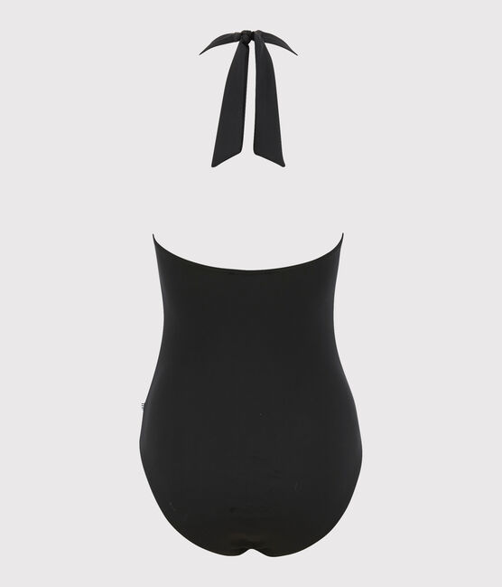 Women's One-Piece Plain Swimsuit NOIR black