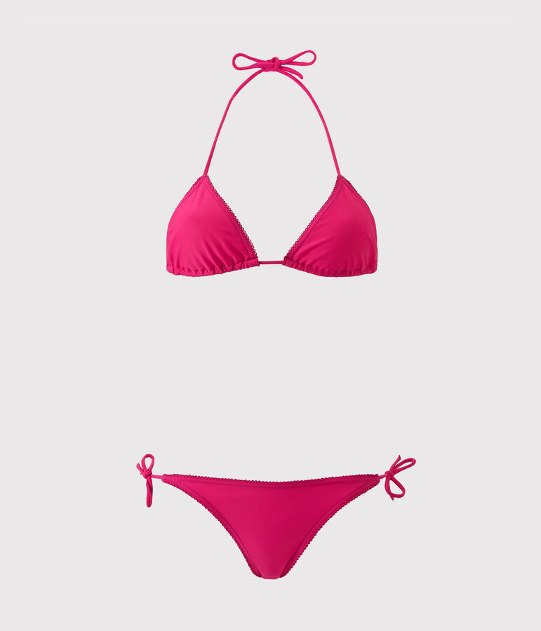 Women's plain bikini pink