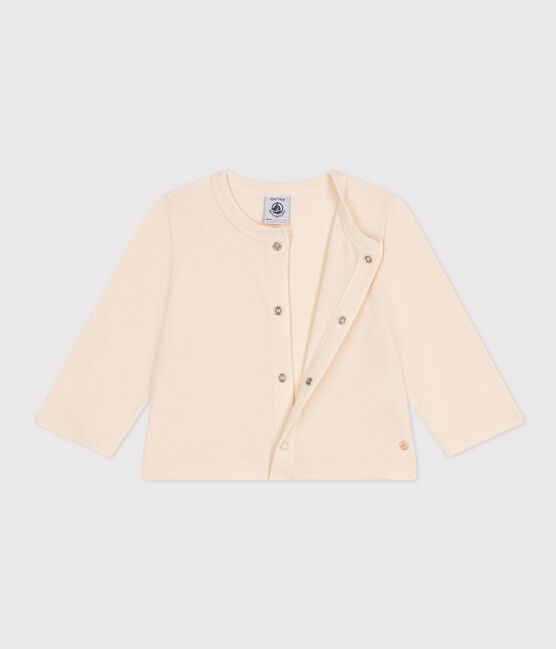 Babies' Cotton Cardigan AVALANCHE Ecru