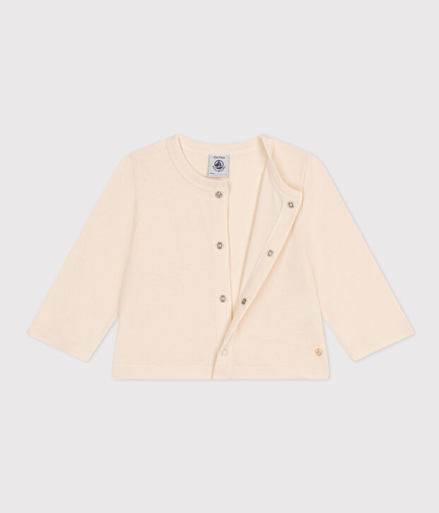 Babies' Cotton Cardigan Ecru