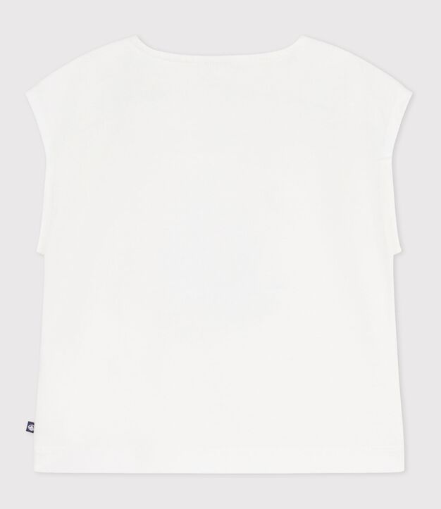 Children's short-sleeved cotton T-shirt white