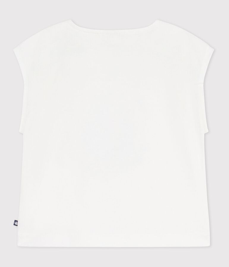 Children's short-sleeved cotton T-shirt white