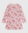 Children's floral print cotton nightdress JOLI pink/MULTICO white