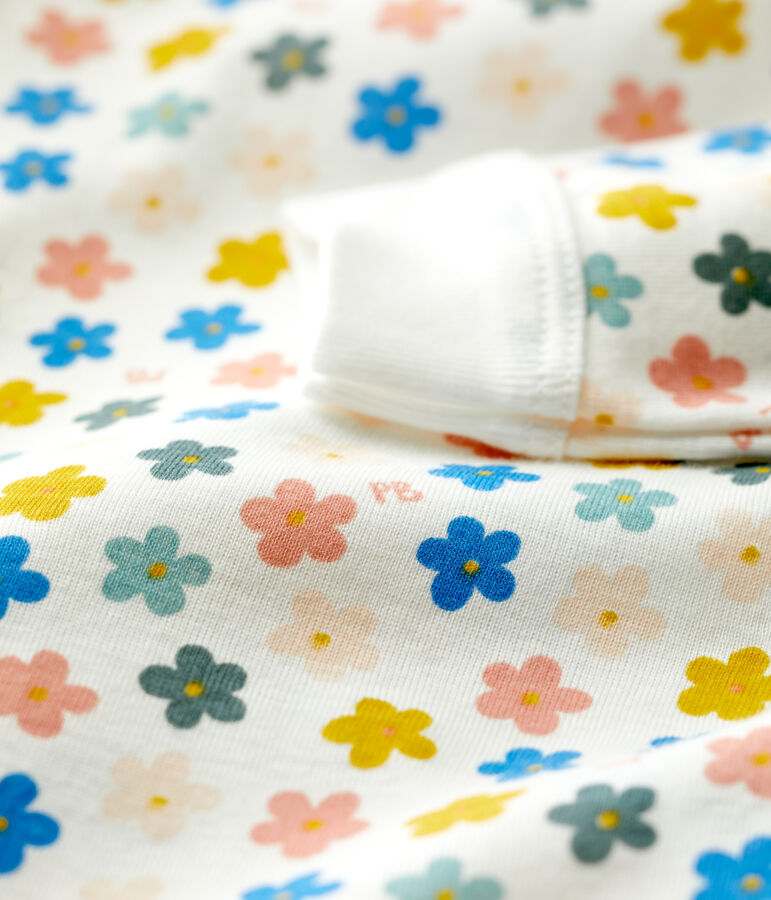 Babies' Glow-In-The-Dark Cotton Footless Sleepsuit white/multicolor