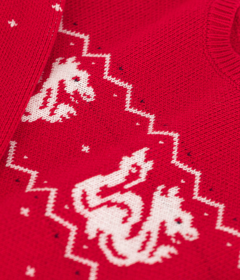 Boys' wool and cotton pullover CORRIDA /MULTICO