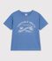 Children's short-sleeved printed T-shirt blue