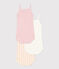 Babies' Floral Cotton Bodysuits with Straps - 3-Pack variante 1