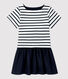 Girls' Organic Cotton Jersey and Gauze Dress