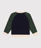 Boys' fleece baseball jacket blue/multicolor