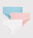 Girls' Silver Spotty Organic Cotton and Elastane Hipsters - 3-Pack