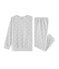 Girls' Velour Pyjamas BELUGA grey/MARSHMALLOW white