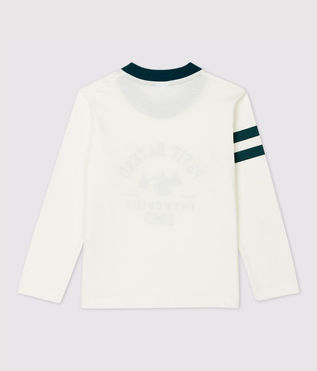 Boys' Long-Sleeved Cotton T-Shirt white