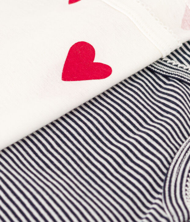 Women's Heart and Stripe Cotton Strappy Vests - 2-Pack multicolor