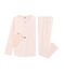 Girls' Ribbed Pyjamas FLEUR pink