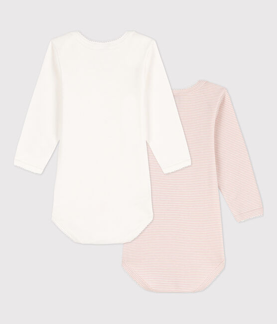 Babies' Pinstriped Long-Sleeved Cotton Bodysuit - 2-Pack variante 1