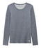 Women's Extra Warm Long-Sleeved T-Shirt SMOKING blue/MARSHMALLOW white
