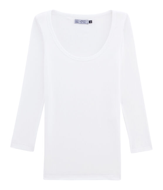 Women's 3/4 sleeved t-shirt ECUME white