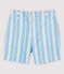 Baby Boys' Striped Poplin Shorts JASMIN blue/MARSHMALLOW white