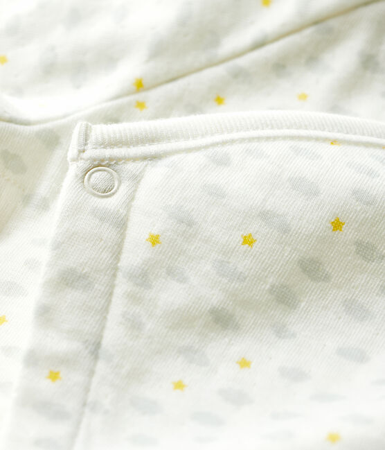 Organic Cotton Tube Knit Sleepsuit MARSHMALLOW white/MULTICO white
